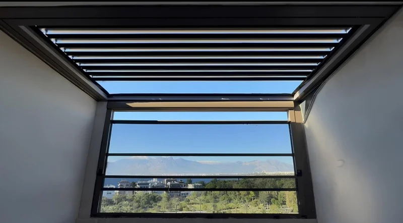 Akdeniz Tente Pergola - Biyoklimatik Pergola uygulama fotoğrafı