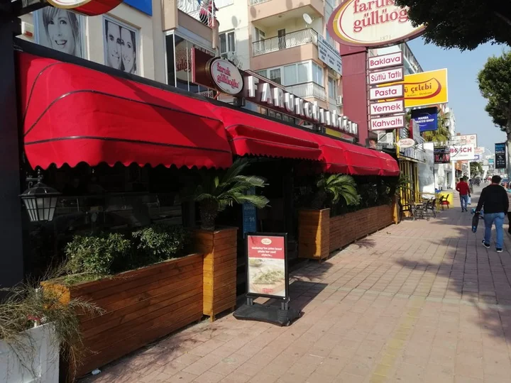 Katalogdaki restoran ve işletme tentesi uygulaması